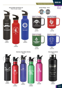 Printed Mugs, Glassware, Pens and Keyrings p131