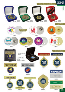 Keychains / Badges / Pens & Accessories p 151