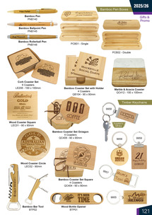 Printed Mugs, Glassware, Pens and Keyrings p121